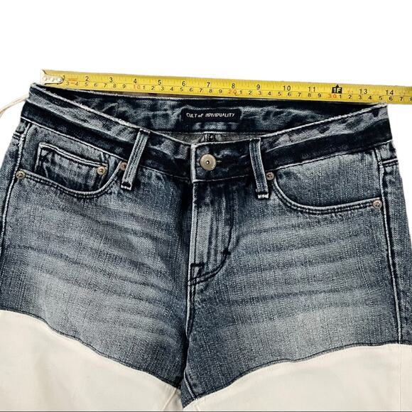 Cult of Individuality Womens Zen Mid-Rise Skinny Jeans 26 Hemm Two-Toned Casual - Picture 7 of 9
